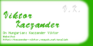 viktor kaczander business card